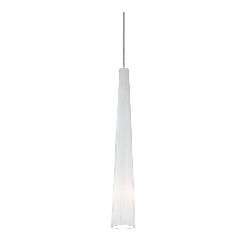 Visual Comfort Architectural 700FJZENSWS-LEDS930 Modern 3" Zenith Freejack 1-lt Small Pendant Light - 12V - CCT: 3000K - Color Option: White - Finish: Satin Nickel