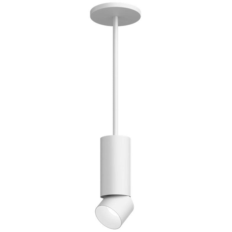 Visual Comfort Architectural ENCY3RP-L279302A-UNV-AW ENTRA 3" 27W Adjustable White Cylinder LED Pendant Light - Brushed Aluminum Reflector - CCT 3000K - Beam Spread: 25°