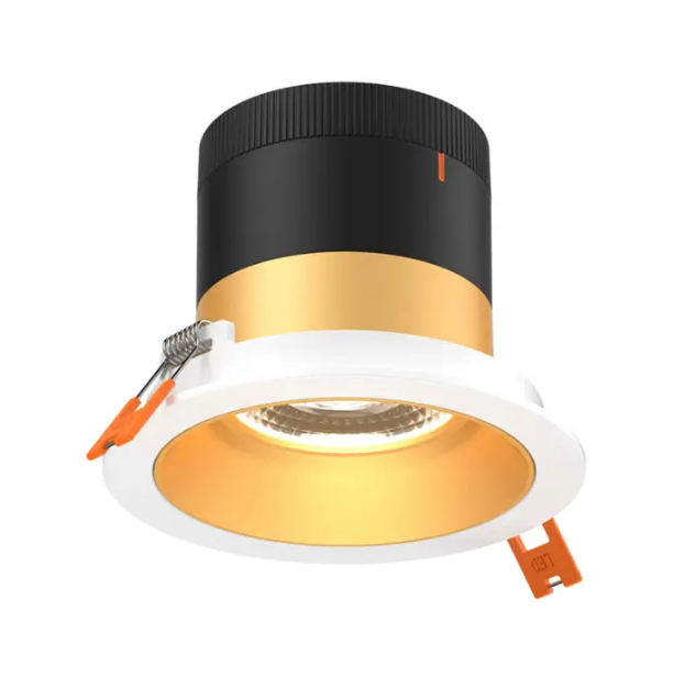Dals Lighting RC03-CC-60-RGGD-TWH Versa 3" Gold Modular Downlight, 60 degree Beam Angle Wattage & CCT Selectable - White Trim