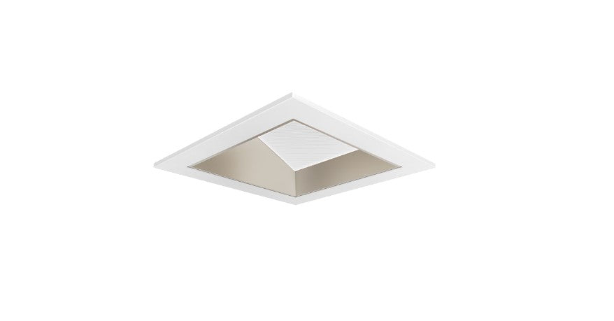 Visual Comfort Architectural ENCL3SRF-L12935WI-C-W Modern Entra CL 3" Square Wall Wash Flanged IC Airtight Trim / Remodel Housing - CCT: 3500K - 12W - Reflector Finish: Champagne - Trim Finish: White