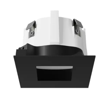 DMF Lighting X2TSDPBKFL X-Series 2" Square Pinhole Flangeless Trim, Black Finish