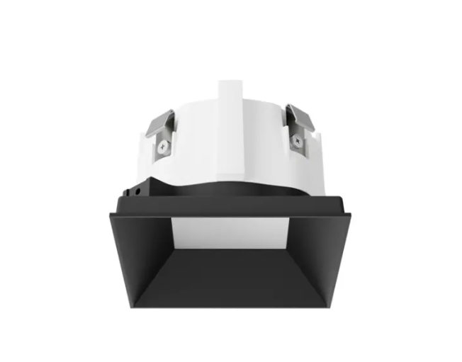 DMF Lighting X2TSDSBKFL X-Series 2" Square Downlight Beveled Flangeless Trim - Black