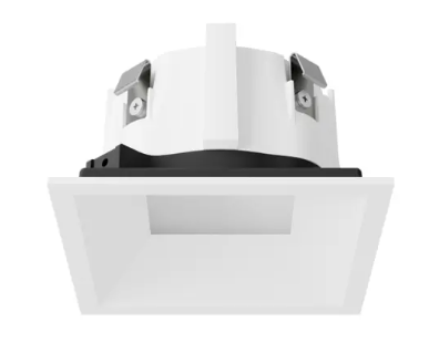 DMF Lighting X2TSDSWHMF X-Series 2" Square Downlight Beveled Micro-Flange Trim, White Finish