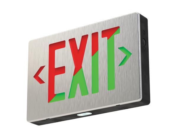 Westgate XD-1RG-A-EM-SDT Self-diagnostic-test, Selectable Red/Green Die-cast Exit Sign 120-277V