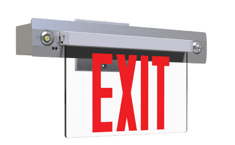 Westgate XTN-EL-CL-1R-EM Edgelit Surface-mount Combo Exit & Emergency Light 120-277V