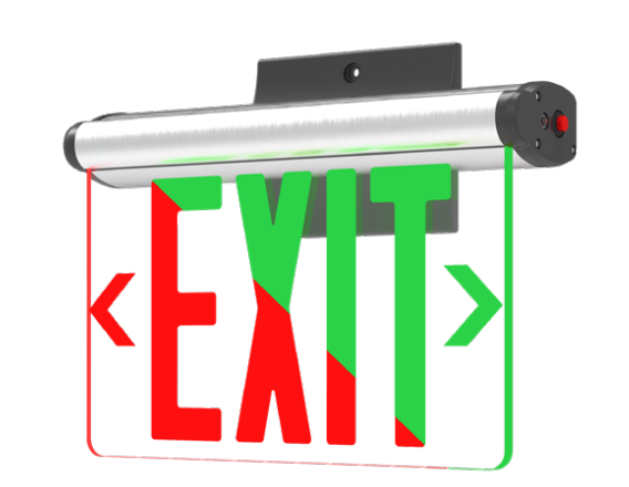 Westgate XTN-EL1RGCA-EM Edgelit Selectable Red/Green Exit Sign 120-277V