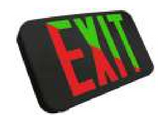 Westgate XTU-RG-BK-2C-277V Compact Modern Universal Exit Sign, Bi-Color, Default Red/Green To Red, Two Circuits, 277V