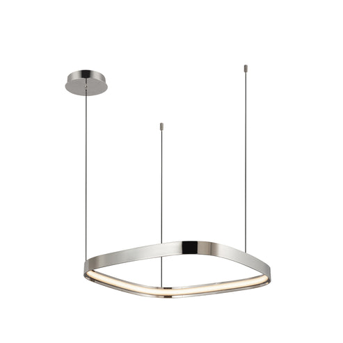 Kuzco Lighting PD78019-PN-UNV Yukon 19-in Pendant Ceiling Light - CCT: 3000K - Finish: Polished Nickel