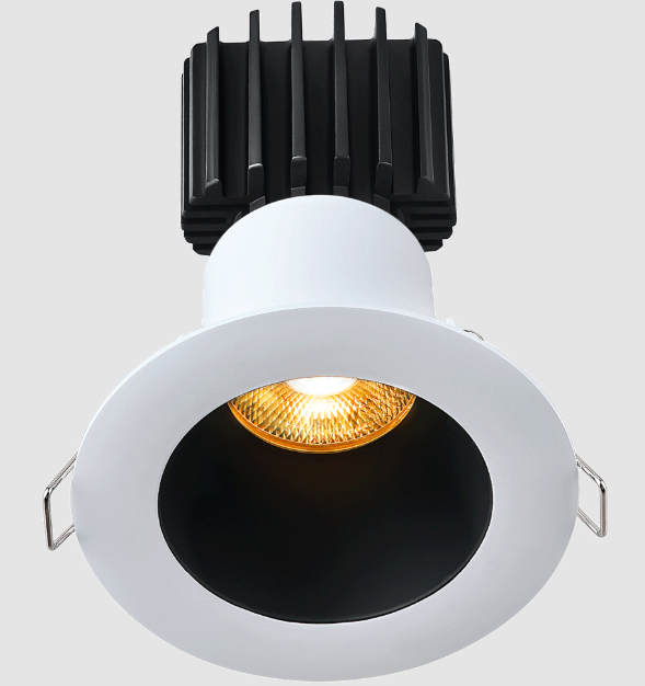 Lotus LED Lights L3F-RDW-WB-RF50-3K98 Tangra 3″ Fixed Round Deep Regressed Wide White-Black Duo Trim, Reflector Frosted Glass, Beam Angle 50°, Color Temperature 30K, CRI98