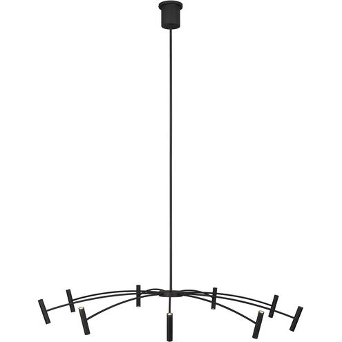 Visual Comfort Architectural 700ARL55B-LED930 Modern Sean Lavin Aerial LED 50 inch Matte Black Chandelier Ceiling Light, Integrated LED