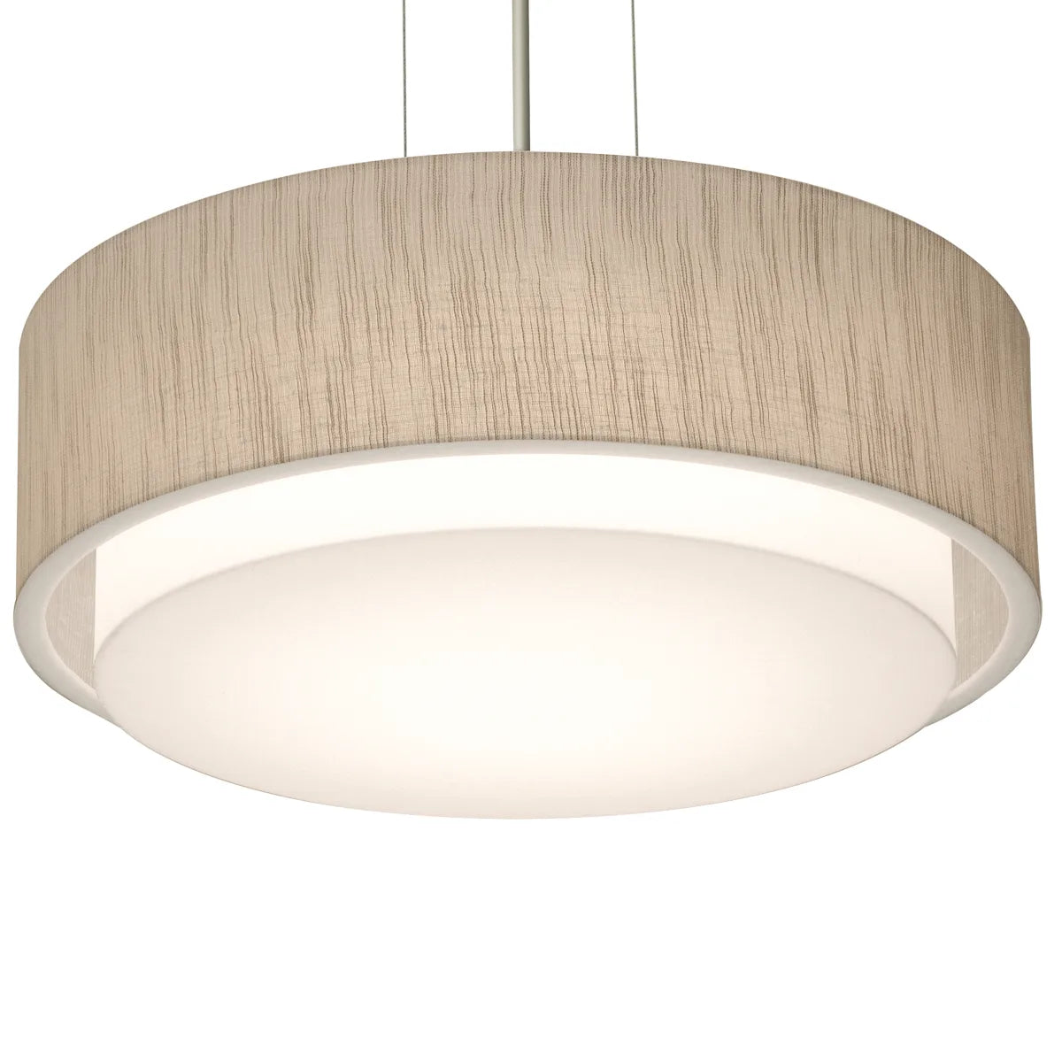 AFX Lighting SAP1614MBSN-JT 16-in 25W Sanibel Pendant Light, 2-Light, E26, 120V, Nickel/Jute