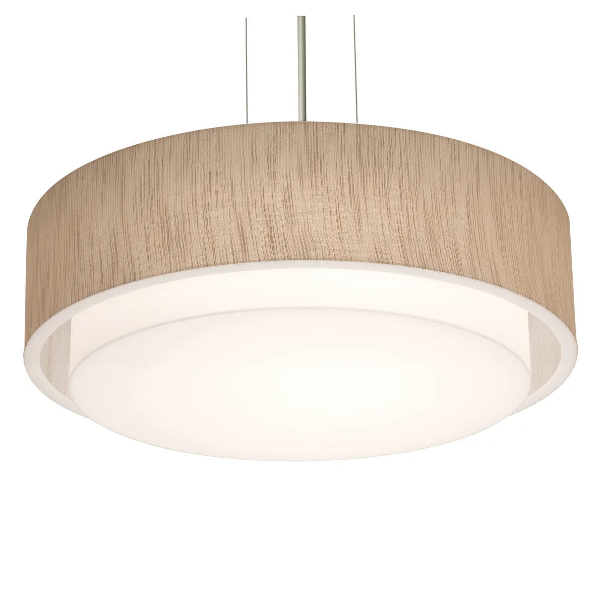 AFX Lighting SAP1824MBSN-JT 18-in 25W Sanibel Pendant Light, 3-Light, E26, 120V, Nickel/Jute