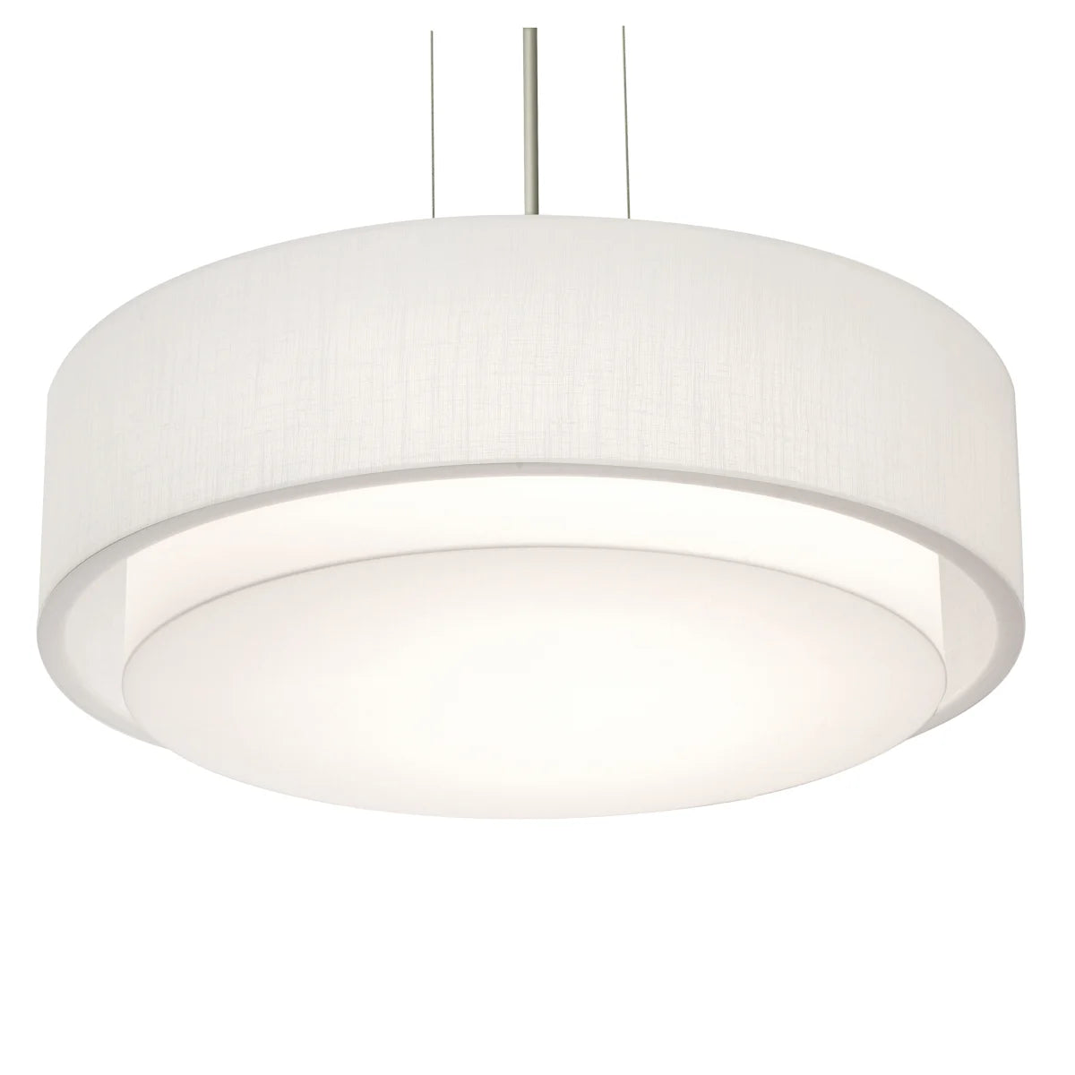 AFX Lighting SAP1824MBSN-LW 18-in 25W Sanibel Pendant Light, 3-Light, E26, 120V, Nickel/Linen White