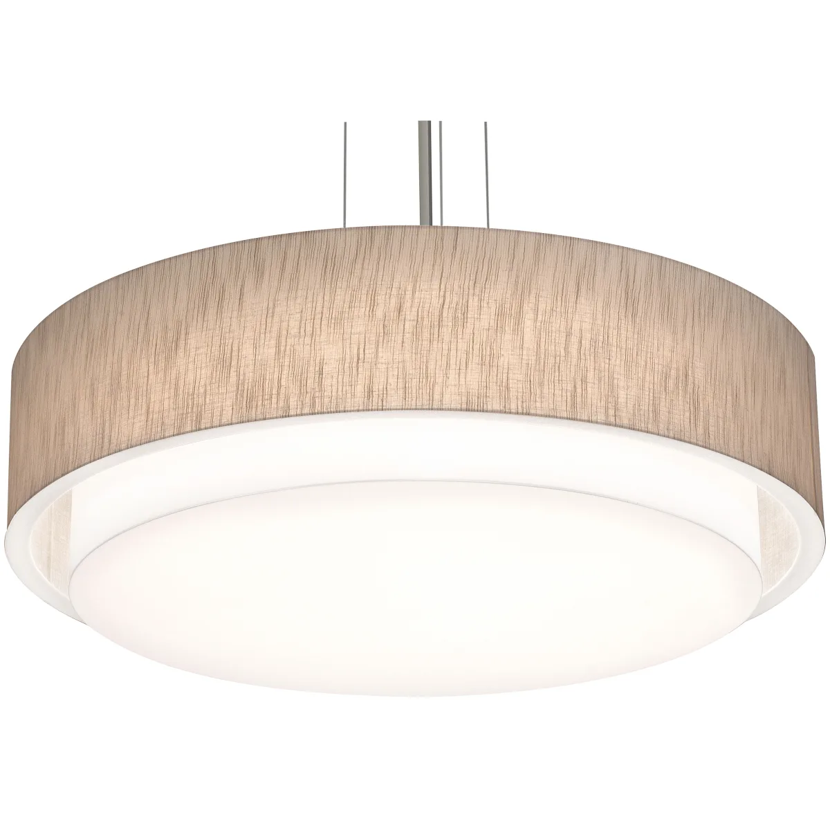 AFX Lighting SAP3244MBSN-JT 32-in 25W Sanibel Pendant Light, 4-Light, E26, 120V, Nickel/Jute