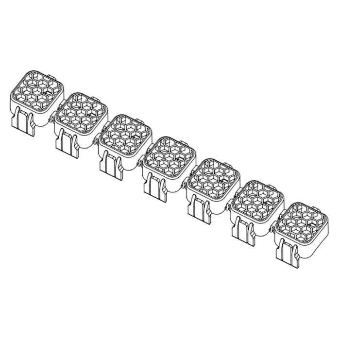 Alloy LED AL-01-76-9931-WH FocaLine 6 Flexible Grazer 6" Anti-Glare Hex Snap-on Louver - White