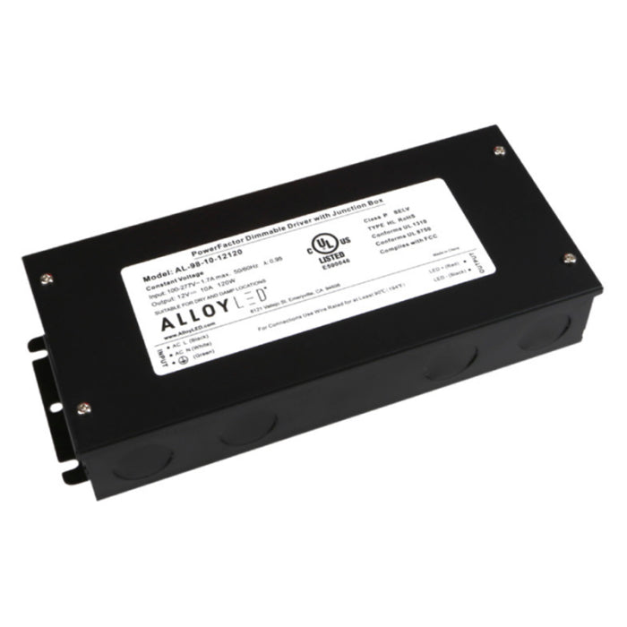 Alloy LED AL-98-10-24288-MT-7 PowerFactor Multi-Tap MLV Dimmable Driver - UL Listed NEMA 4X Junction Box - 24V - 3 x 96W Ports - Pack of 7