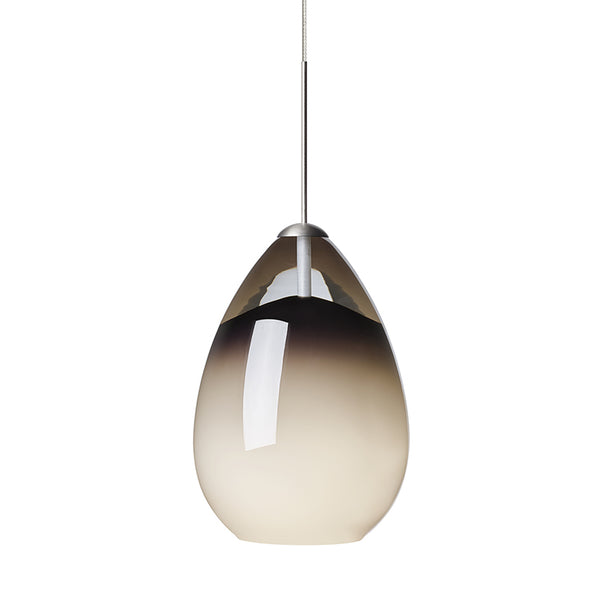 Visual Comfort Architectural 700MOALIKS Alina Monorail Pendant - Satin Nickel - Smoke Shade - 50W 3000K - 558 Lumens - CRI 100 - 12V - Dimmable