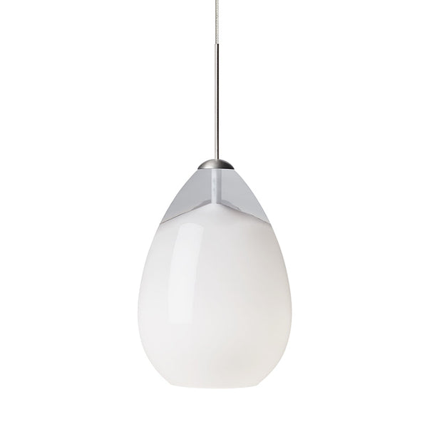 Visual Comfort Architectural 700FJALIWC Alina Freejack Pendant - Chrome - White Shade - 50W 3000K - 558 Lumens - CRI 100 - 12V - Dimmable