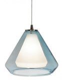 AFX Lighting AGP500L40D2SNAQ 10" LED PENDANT - 4000K - 120-277V - SATIN NICKEL / AQUA GLASS