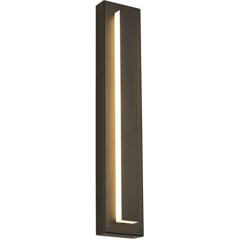 Visual Comfort Architectural 700OWASP93026DZUNVSLFSP Sean Lavin Aspen 26", 3000K LED Bronze Outdoor Wall Light, In-Line Fuse, Surge Protection, Integrated LED