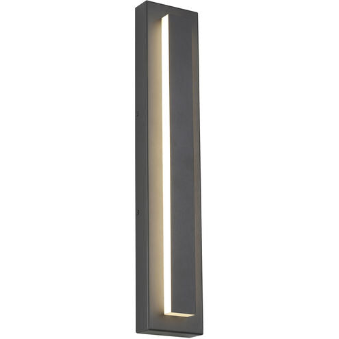 Visual Comfort Architectural 700OWASP93026DHUNVSLFSP Sean Lavin Aspen 26", 3000K LED Charcoal Outdoor Wall Light, In-Line Fuse, Surge Protection, Integrated LED