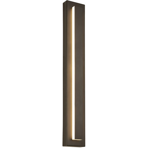 Visual Comfort Architectural 700OWASP93036DZUNVSLFSP Sean Lavin Aspen 36", 3000K LED Bronze Outdoor Wall Sconce, In-Line Fuse & Surge Protection, Integrated LED