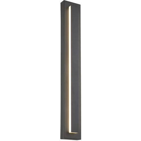 Visual Comfort Architectural 700OWASP93036DHUNVSLF Sean Lavin Aspen 36", 3000K LED Charcoal Outdoor Wall Sconce with In-Line Fuse, Integrated LED