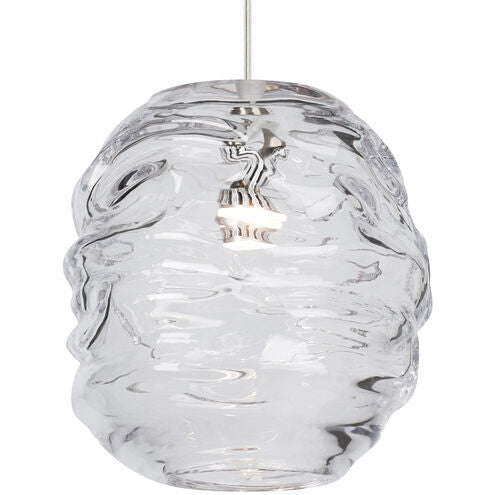 Visual Comfort Architectural 700TDADRGPCS Modern Sean Lavin Audra Grande 1 Light 7.4 inch Satin Nickel Pendant Ceiling Light in Halogen, Clear Glass, Grande