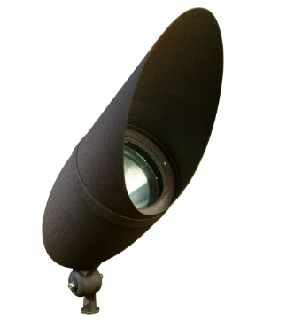 Dabmar Lighting DPR41-L25F-27K-BZ-HOOD LED Cast Aluminum Spot Light, Voltage 120-277V, E26, Color Temperature 2700k, Bronze Finish