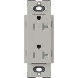 Lutron SCRS-20-TR-PB Claro 20A 125V Tamper Resistant Duplex Receptacle, Pebble Finish