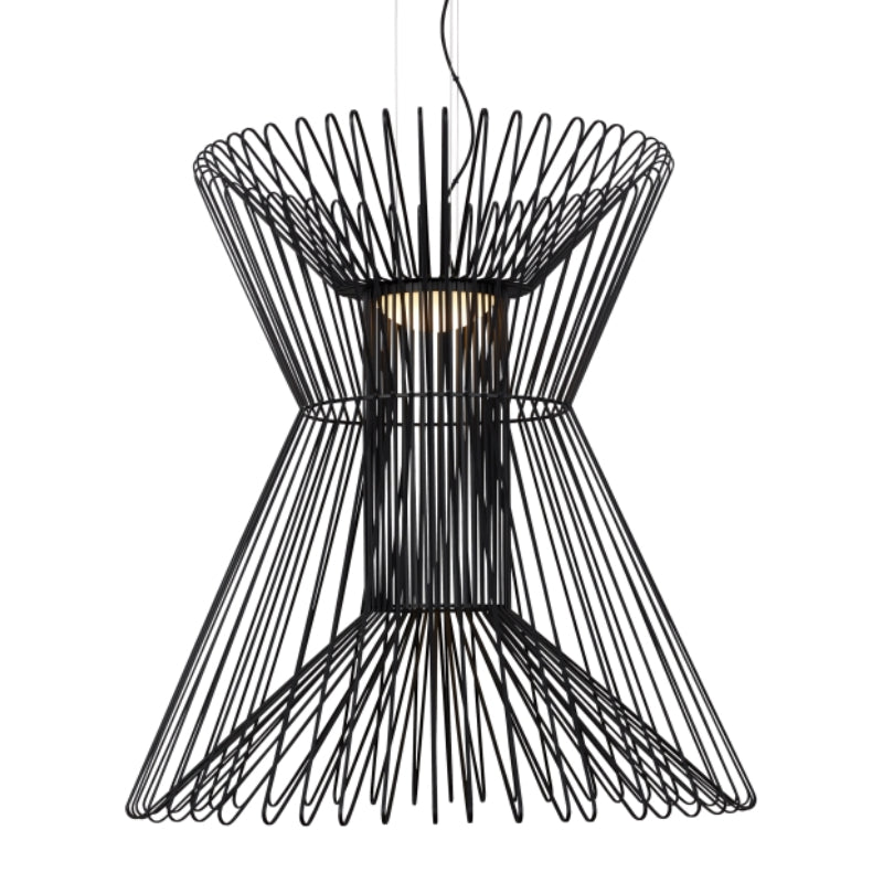 Visual Comfort Architectural 700TDSYRGPB-LED935 Modern Sean Lavin Syrma Grande 37" LED Line Voltage Pendant Ceiling Light - CCT: 3500K - Finish: Matte Black