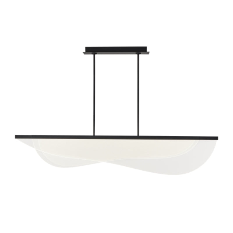 Visual Comfort Architectural 700LSNYR60B-LED935 Modern 60" LED Linear Suspension - CCT 3500K - Finish Finish: Nightshade Black