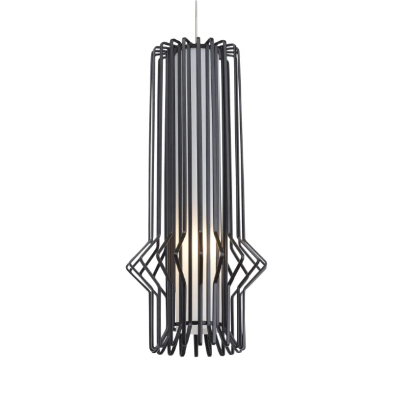 Visual Comfort Architectural 700MPSYRBS-LEDS930 Mini Syrma 5W 3000K LED Pendant Monopoint Matte Black, 6" Width