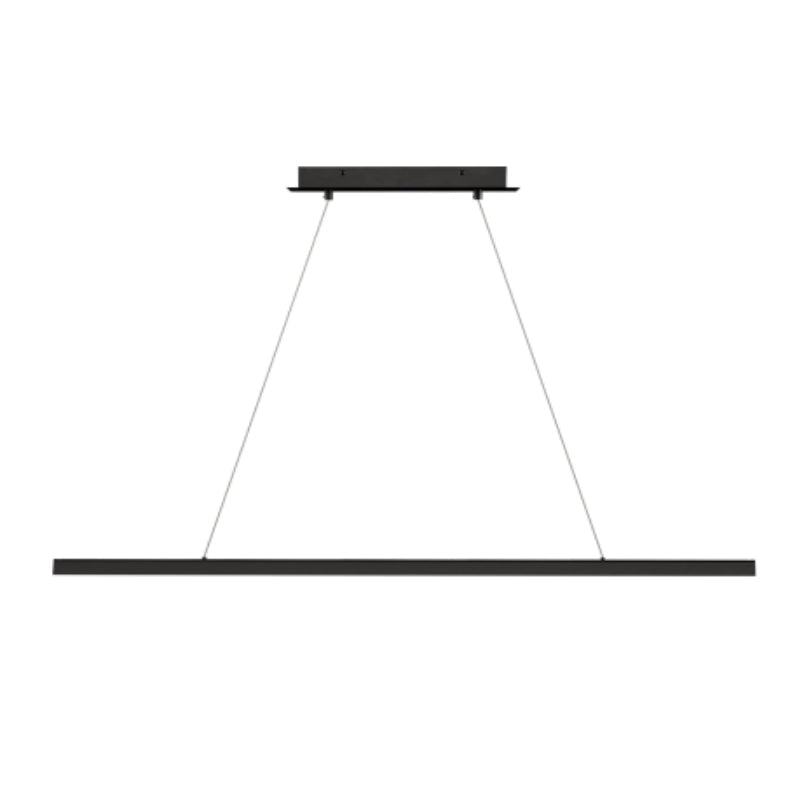 Visual Comfort Architectural 700LSDES48B-LED92730 Modern Sean Lavin Dessau 1-lt 48" LED Linear Suspension Ceiling Light CCT 2700K-3000K - Finish Nightshade Black