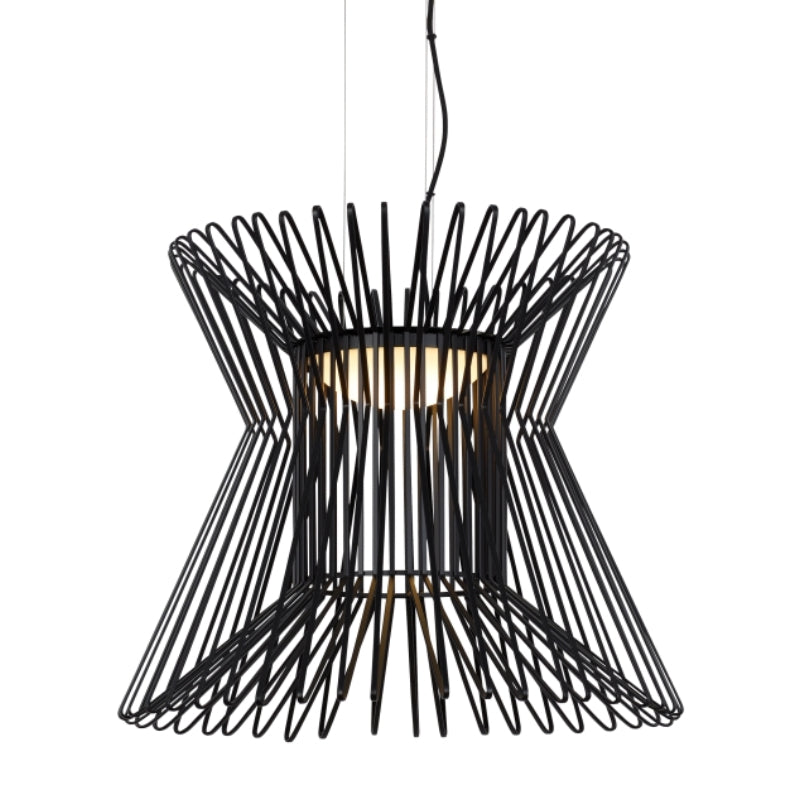 Visual Comfort Architectural 700TDSYRPB-LED935 Modern Sean Lavin Syrma Grande 22" LED Line Voltage Pendant Ceiling Light - CCT: 3500K - Finish: Matte Black