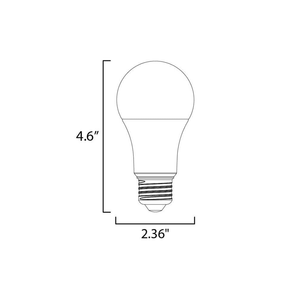 Maxim Lighting BL12E26FT120V30 LED Replacement Lamp Dimensions 4.6 inch Height 2.36 inch Width