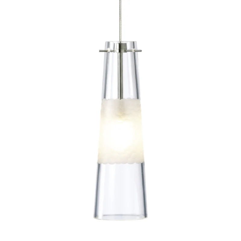 Visual Comfort Architectural 700MPBONCZ-LEDS930 Bonn 4" 6W, 3000K LED Pendant Clear Glass Shade Bronze Finish