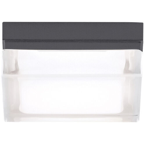 Visual Comfort Modern Collection 700OWBXS930H120 Sean Lavin Boxie 5.3 Inch Charcoal Outdoor Wall/Flush Mount LED 12W 3000K
