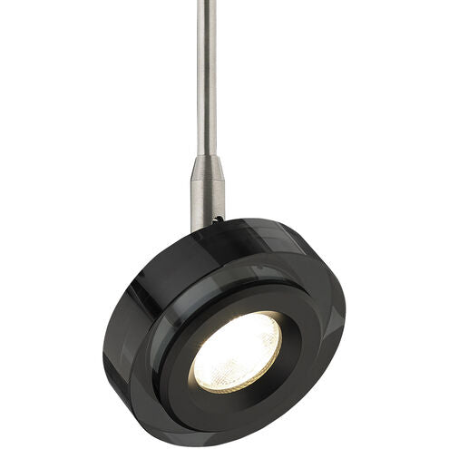 Visual Comfort Modern Collection 700FJBRM9273008KB Sean Lavin Brim 8 Inch Matte Black FreeJack LED Track Head 9.2W 2700K 30° Transparent Smoke Glass