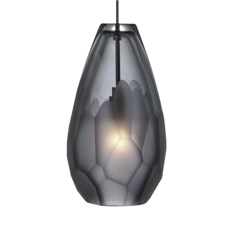 Visual Comfort Architectural 700MOBRLKZ Briolette Monorail Pendant - Bronze - Smoke - 50W Xenon - 12V - Dimmable
