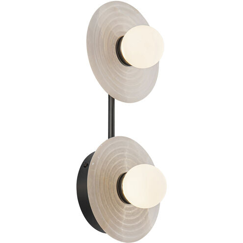 Alora Lighting WV346214UBAR Dahlia LED 6 inch Urban Bronze Bath Vanity Light Wall Light in Urban Bronze and Alabaster