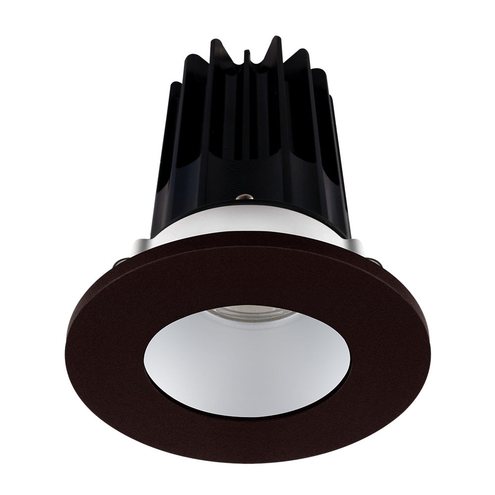 Lotus LED Lights LED-2-S15W-40K-2RRAK-2RTBZ-60D 2" Round Recessed LED High Output Designer Series, 15W, 1020 Lumens, 4000K, 60° Beam Angle with Alzak Reflector - Bronze Trim
