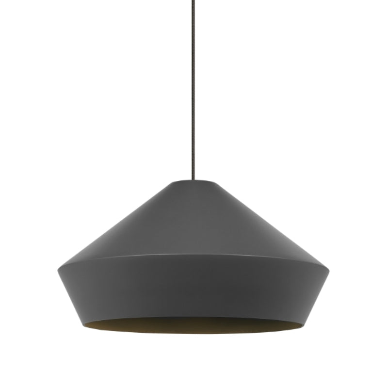 Visual Comfort Architectural 700MOBMLYS Brummel 11" Monorail Pendant - Satin Nickel - Matte Charcoal Gray - 12V - Dimmable - Requires 50W Halogen Lamp