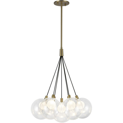 Kuzco Lighting CH3117-BG Bolla LED 16.5 inch Brushed Gold Chandelier Ceiling Light in Clear Glass