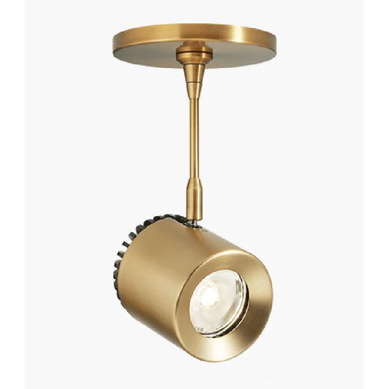 Visual Comfort Architectural 700MPBRK9352006R Burk 3" 14.2W, 3500K, 18° LED Head with Monopoint Canopy Aged Brass