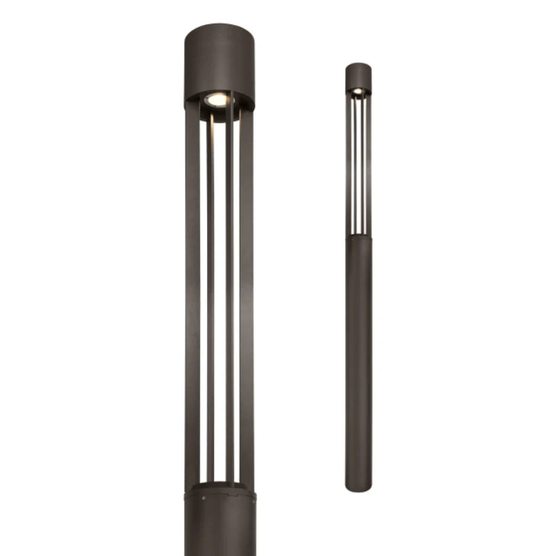Visual Comfort Architectural 700OCTUR8401240ZUNV1SPCLF Turbo 150" 60W 4000K LED Outdoor Light Column Bronze, 40° Wide Beam, Button Photocontrol & In-Line Fuse