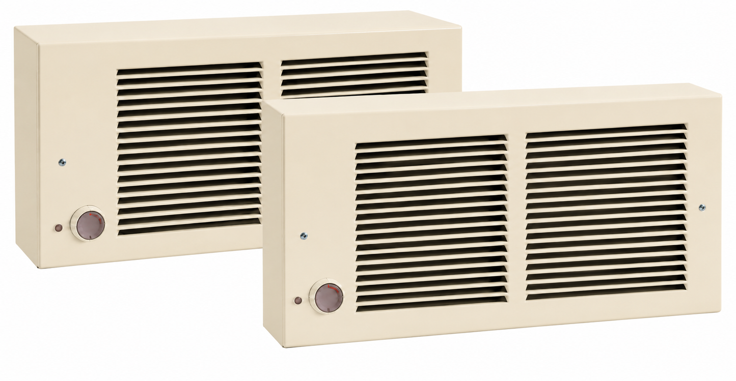 Ouellet OVRU1502AM Residential Register Wall Fan Heater - Voltage: 120V - Wattage: 1500W - Finish: Almond