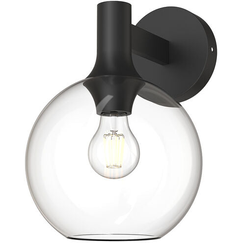 Alora Mood WV506108MBCL Castilla 1 Light 7.88 inch Matte Black Bath Vanity Light Wall Light in Clear