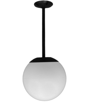 Dabmar Lighting D7501-18-L18-65K-VG Cast Aluminum Drop Down 16" Ceiling Globe Fixture, Voltage 120-277V, E26, Wattage 1800W, Color Temperature 3000k, Finish Verde Green