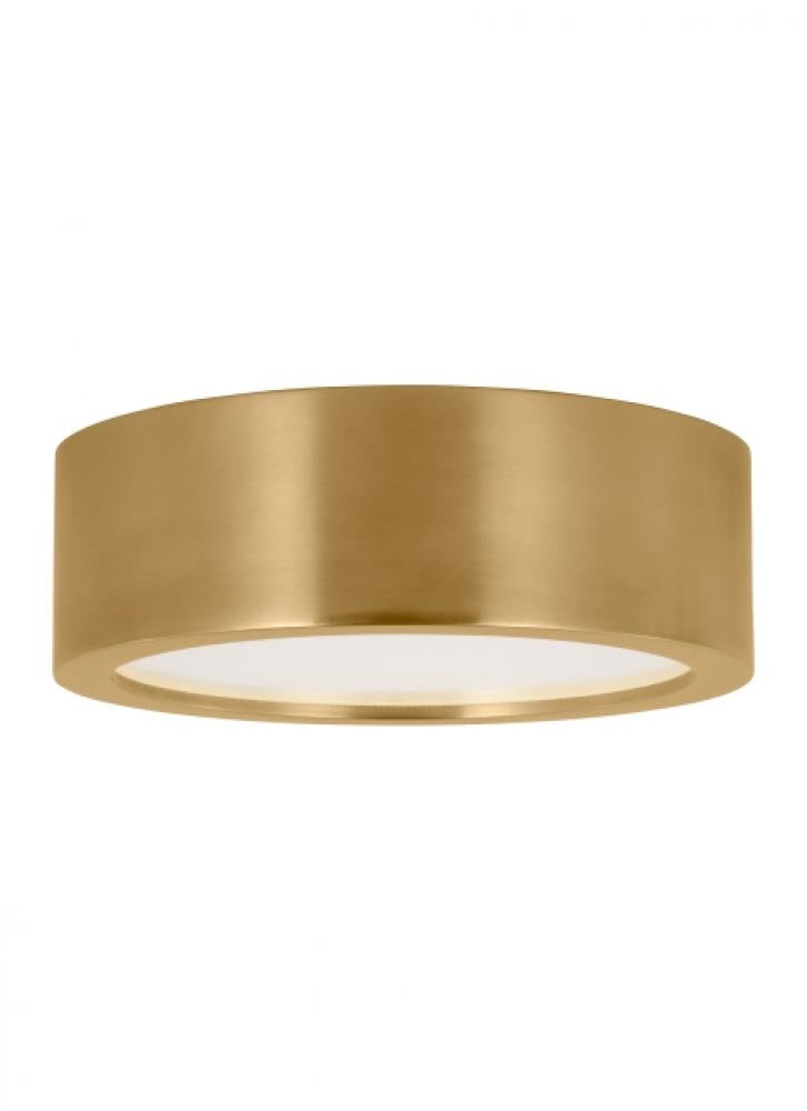 Visual Comfort Architectural KWFM19227NB Kelly Wearstler Cerne 5" LED Flush Mount Ceiling Light Natural Brass, 2700K